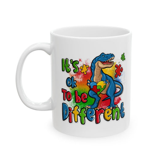 "It's Okay to Be Different" Dinosaur Mug